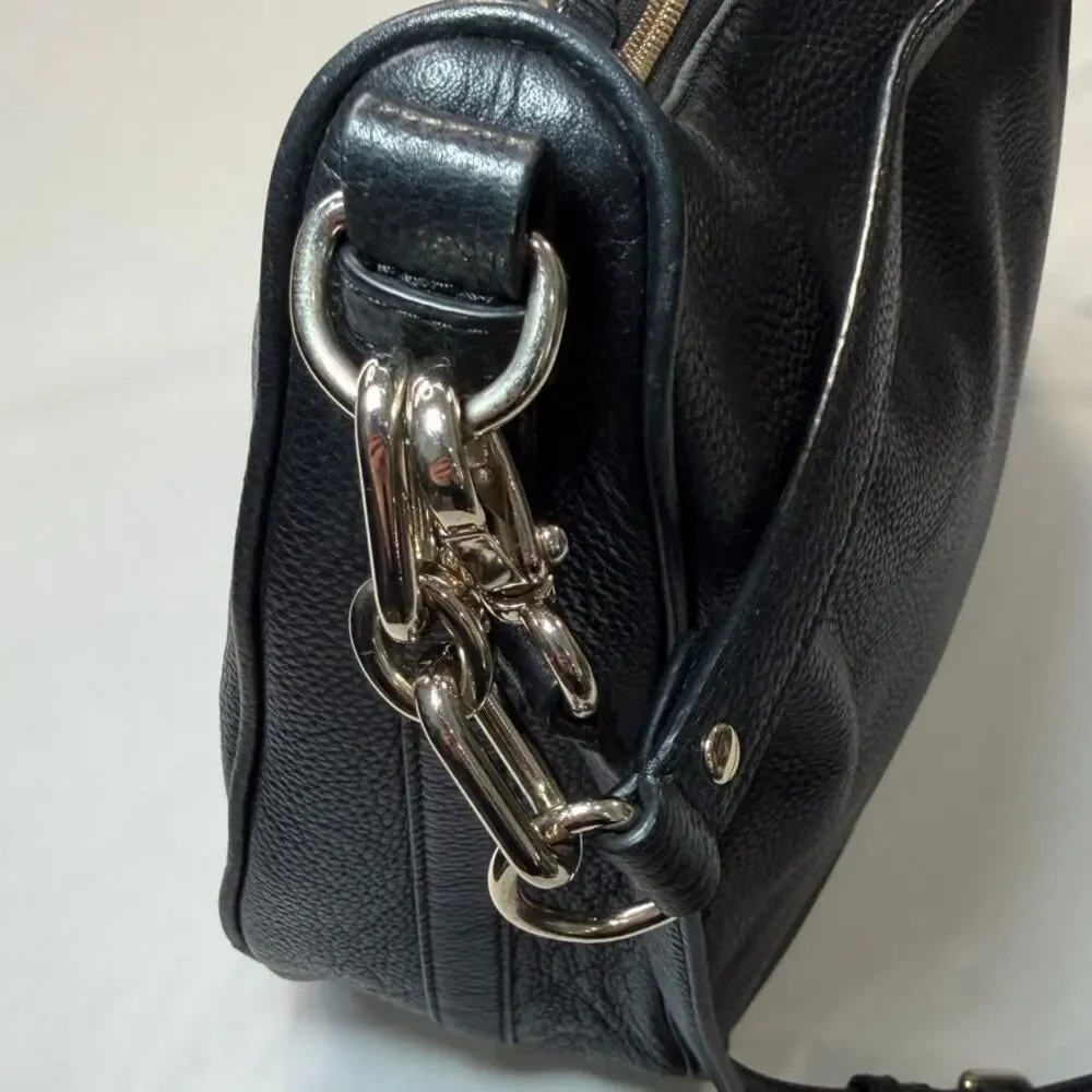 Kate Spade Black Pebbled Leather Crossbody Shoulder Bag Slouchy Everyday - Picture 12 of 16